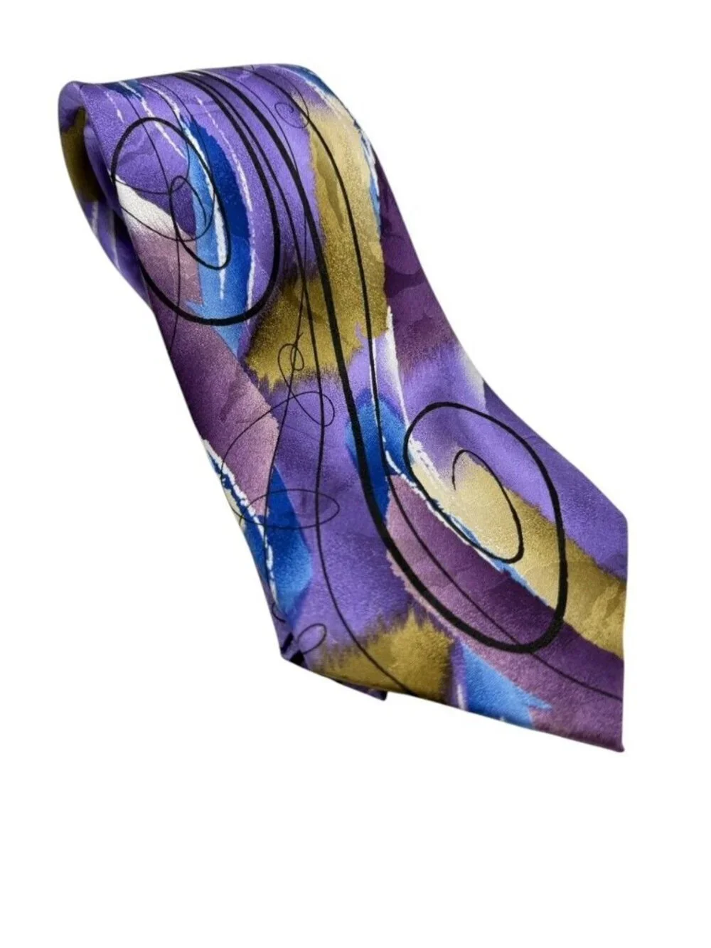 Jerry Garcia Mens 100% Silk Tie Purple Nude Collection #53 Artsy Musician Artist